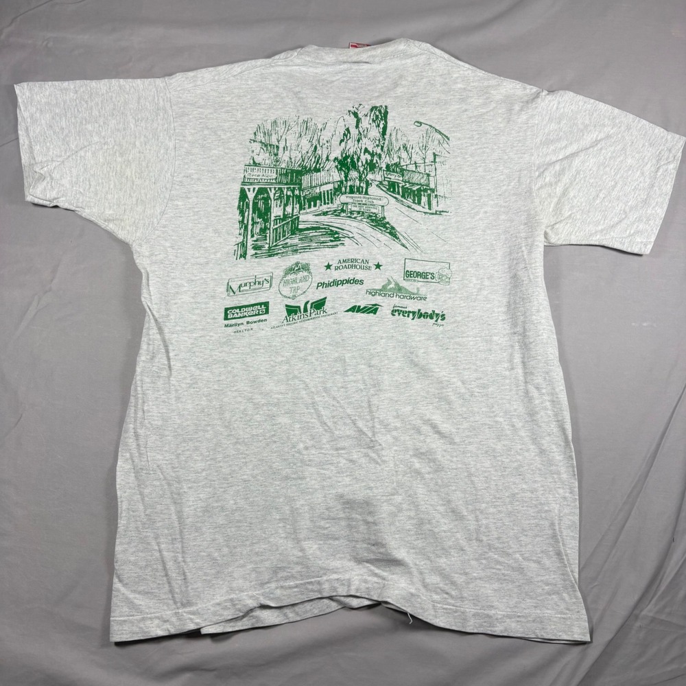 Vintage 1992 Virginia-Highland St Patricks Day 5K T-Shirt Mens L Gray 90s USA